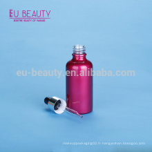 Bouteille en verre de 50 ml couleur rose avec capuchon gazager 18/410